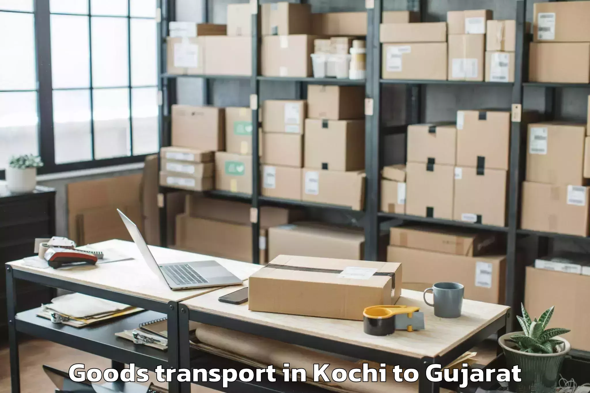 Kochi to Jhalod Goods Transport